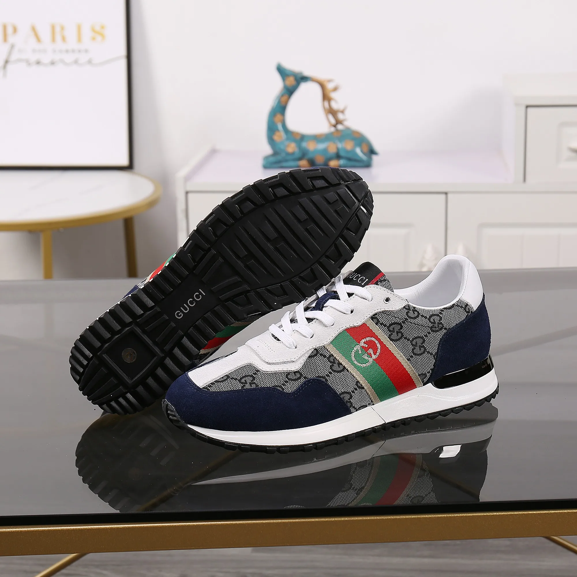 p420👾👾Spring new style is here again! [Gucci Sports Men's Shoes] Gucci fashionable casual men's shoes🇨🇳Original 1:1 mold opening, new models are available first💯Not high-profile but avant-garde, simple, low-key and fashionable, super versatile style🌿Made of original cowhide➕Sheepskin lining🎋The version is comfortable on the feet, and the workmanship is first-class🍍38-44 Large quantities in stock